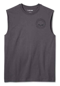 Harley-Davidson Men's Willie G Skull Sleeveless Muscle Tee - Gray 99053-24VM