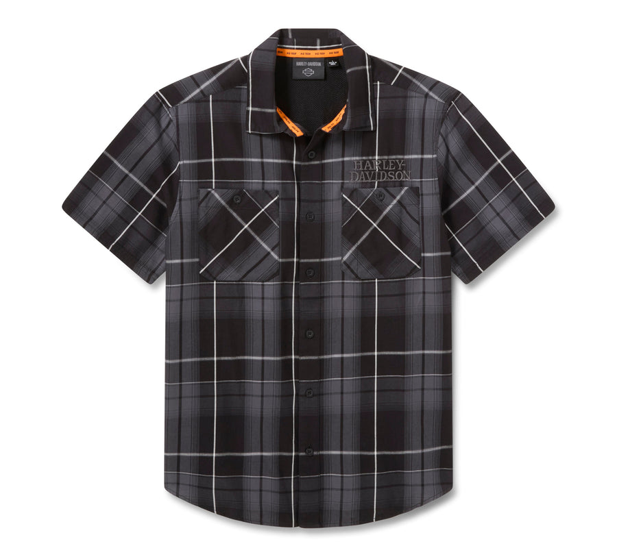 Men's Willie G Skull Vented Stretch Comfort Shirt