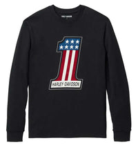 Harley-Davidson® Men's #1 Racing Graphic Long Sleeve Shirt, Black 99131-22VM