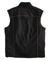 Harley-Davidson Men's Windproof Fleece Motorcycle Vest, Black