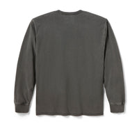 Men's Dickies x H-D Winged Horseshoe Long Sleeve Tee - Washed Black