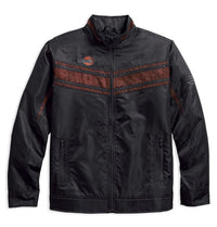 Harley-Davidson Men's Lightweight Mesh Accent Nylon Jacket, Black