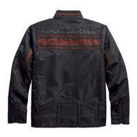 Harley-Davidson Men's Lightweight Mesh Accent Nylon Jacket, Black