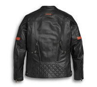 Men's Vanocker Waterproof H-D Triple Vent System Leather Jacket