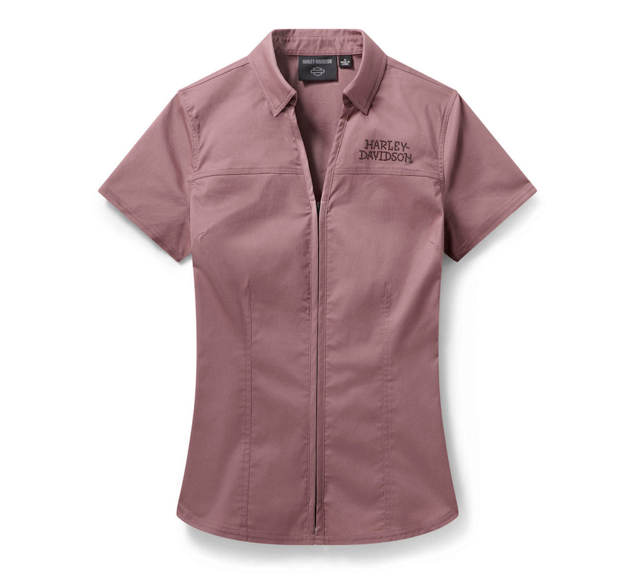 Women's Willie G Bling Garage Shirt - Nostalgia Rose