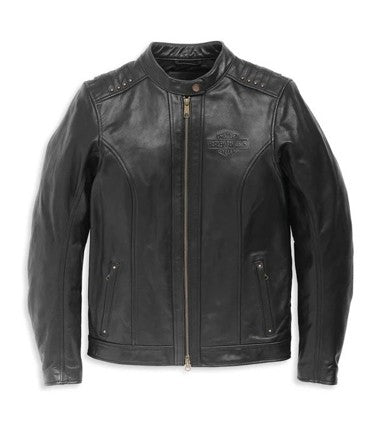 H-D Electra Mandarin Women's Leather Jacket - Black