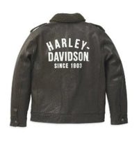 Men’s Harley Davidson Auer Sherpa Collar Leather Jacket