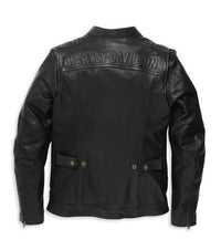 H-D Electra Mandarin Women's Leather Jacket - Black