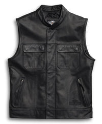 Harley Davidson Men's Foster Reflective Leather Vest