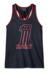 Harley-Davidson Women's Tank Top National Anthem Twist - Black