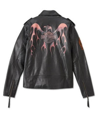 Men’s Harley Davidson Burning Eagle Leather Jacket