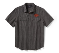 Men's Vintage Pinstripe Short Sleeve Shirt