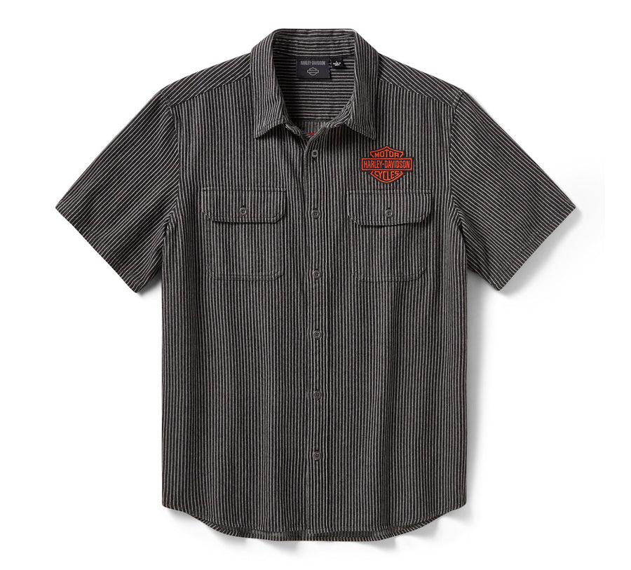 Men's Vintage Pinstripe Short Sleeve Shirt