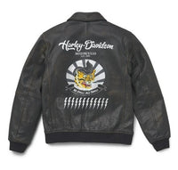 Men’s Harley Davidson Bomber Archer Leather Jacket