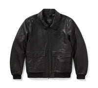 Men's A-2 Leather Flight Riding Jacket