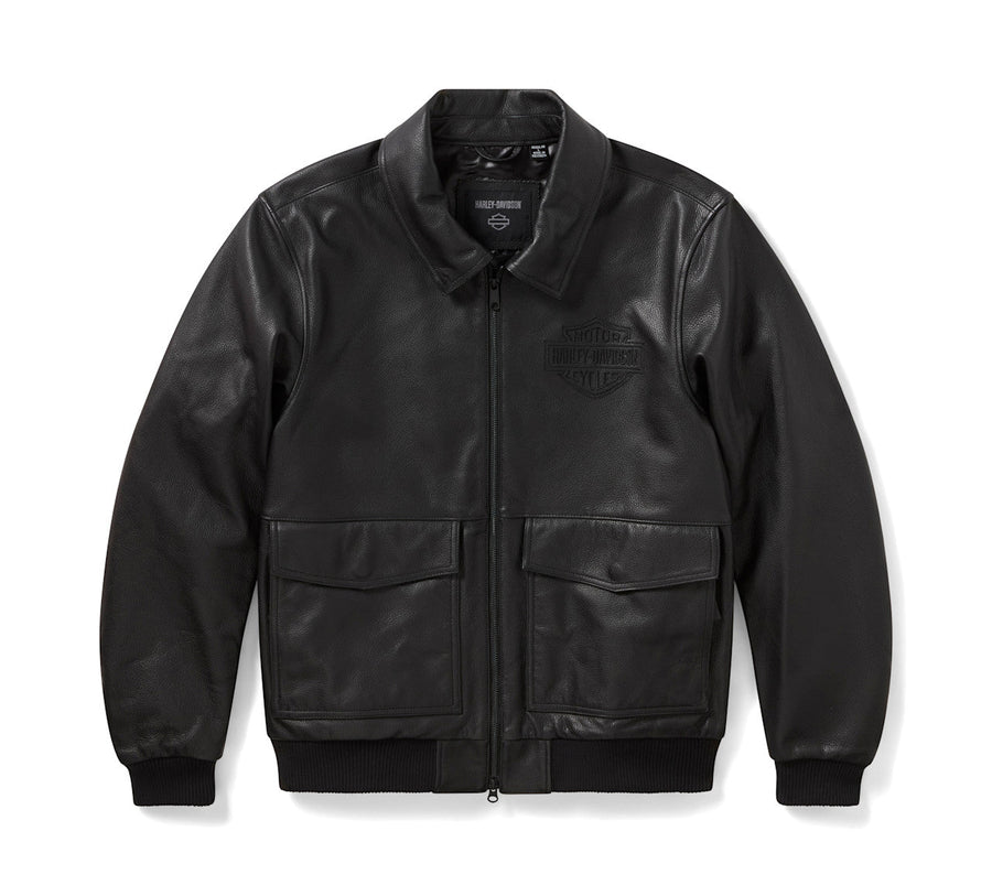 Men's A-2 Leather Flight Riding Jacket