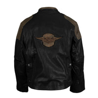 New Men's Black & Brown Motorbike Riding Jacket