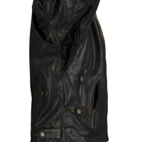 New Men's Black & Brown Motorbike Riding Jacket