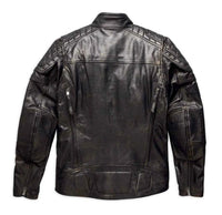 Men's Benson Lightweight Leather Jacket, Black