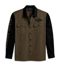 Harley-Davidson Men's Mechanic Shirt - Colorblocked, Green