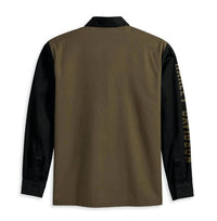 Harley-Davidson Men's Mechanic Shirt - Colorblocked, Green