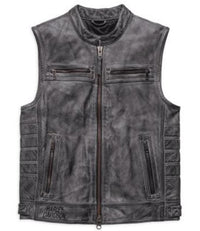 Harley Davidson Men's Distressed Leather Vest