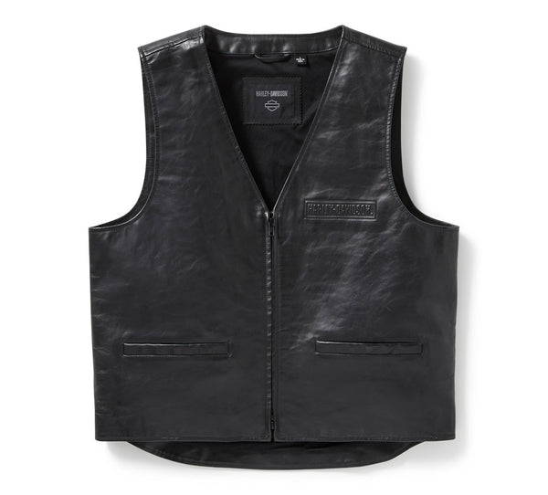 Harley Davidson Men's Bar & Shield Leather Vest