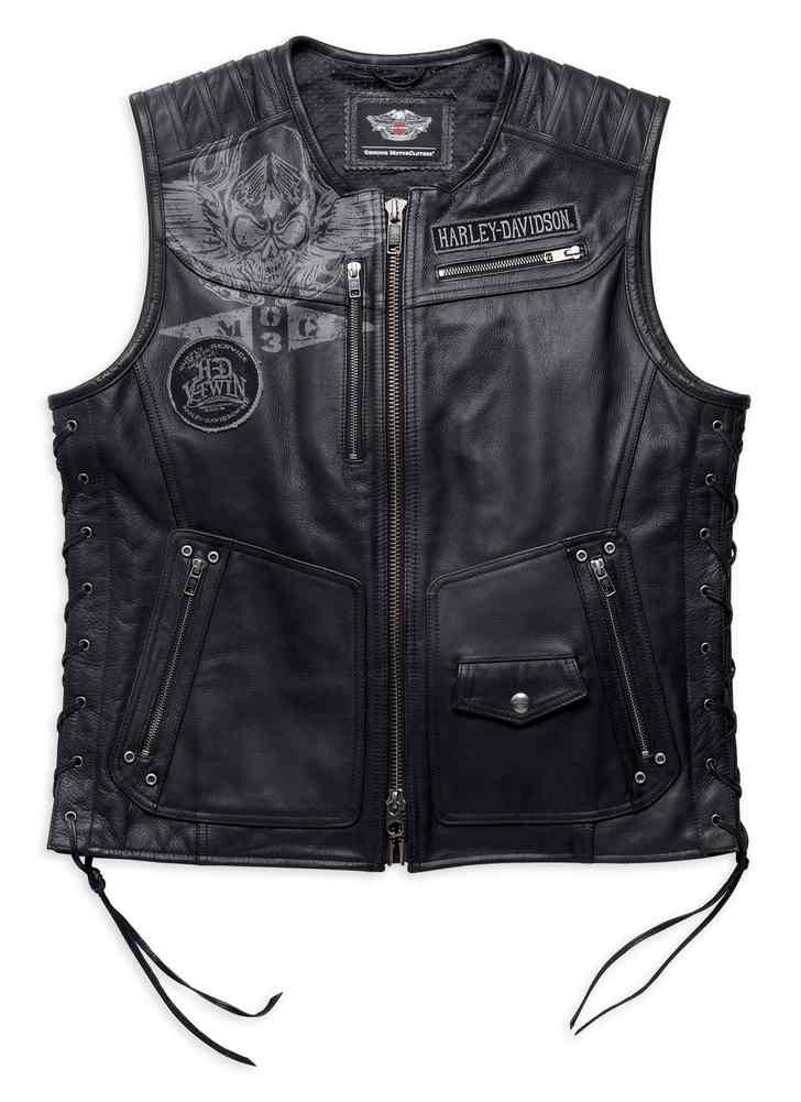 Harley-Davidson Men's Fetter Lacing Leather Midweight Vest