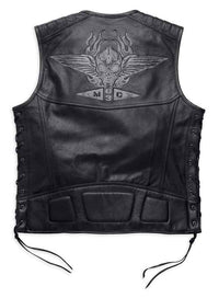 Harley-Davidson Men's Fetter Lacing Leather Midweight Vest
