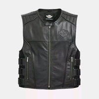 Leather Vest, Harley Davidson Leather Vest for Men