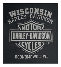 Harley-Davidson® Men's Ghoulish Biker Skull Long Sleeve Crew-Neck Shirt - Black