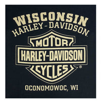 Harley-Davidson® Men's Rebel #1 RWB Short Sleeve Crew-Neck T-Shirt - Black