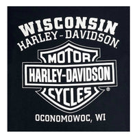 Harley-Davidson® Men's Varsity B&S Logo Pullover Fleece Sweatshirt, Black