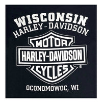 Harley-Davidson® Men's Varsity B&S Sleeveless Cotton Muscle Shirt, Black