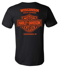 Harley-Davidson® Men's Hustle Skull Crew-Neck Short Sleeve Cotton T-Shirt - Black