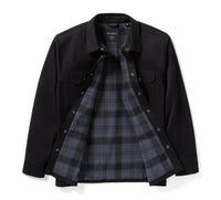 Men's Racer Font Solid Shirt Jacket