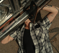 Men's Bar & Shield Plaid Shirt - Ghost Grey & Asphalt