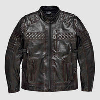 Men's Triple Vent System Ironstone Leather Jacket