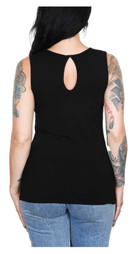 Harley-Davidson® Women's Switchback Fullback Keyhole Sleeveless Tank Top - Black