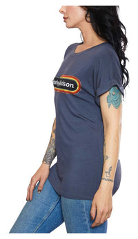 Harley-Davidson® Women's Nightster Fold-Up Short Sleeve Crew-Neck Tee - Gray