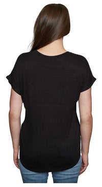 Harley-Davidson® Women's Embellished Strider Scoop Neck Short Sleeve Tee, Black
