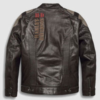 Mens Exhort Mid-Weight Buffalo Leather Layered Jacket