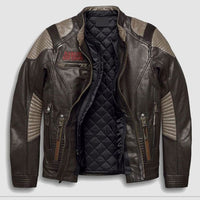 Mens Exhort Mid-Weight Buffalo Leather Layered Jacket