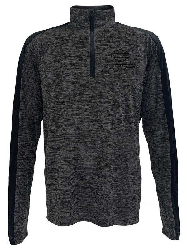 Harley-Davidson® Men's Screamin' Eagle 1/4-Zip Long Sleeve Pullover - Black
