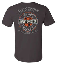 Harley-Davidson Men's Classic Willie G Skull Point II Cotton Tee Shirt, Green