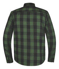 Derringer Men's Rugged Button Long Sleeve Plaid Flannel Shirt, Green/Black