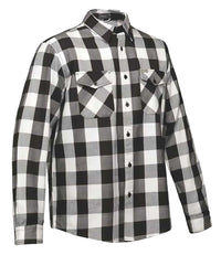 Derringer Men's Rugged Button Long Sleeve Plaid Flannel Shirt, Black/White