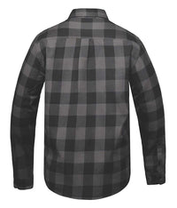 Derringer Men's Rugged Button Long Sleeve Plaid Flannel Shirt, Gray/Black